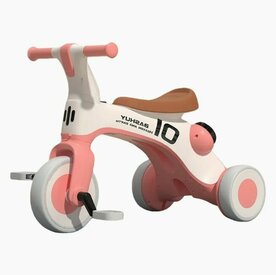 Kinderfiets en loopfiets voor kinderen - 3 wielen - 2-in-1 - comfortabel, stabiel en educatief met muziek en verlichting