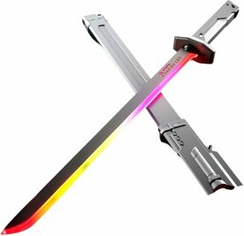 Dazzling Spray Sword &ndash; Katana Zwaard met LED-licht, Rook, Vonken en Geluid (70 cm)