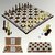 Backgammon - Dammen en Schaakbord- 3 in 1 set - 49X49CM - Hout - Opklapbaar bord