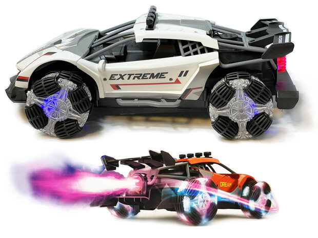 Burnout radio controlled car with smoke