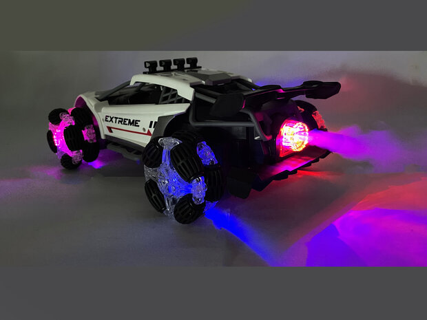 Burnout radio controlled car with smoke