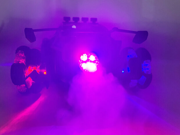 Burnout radio controlled car with smoke