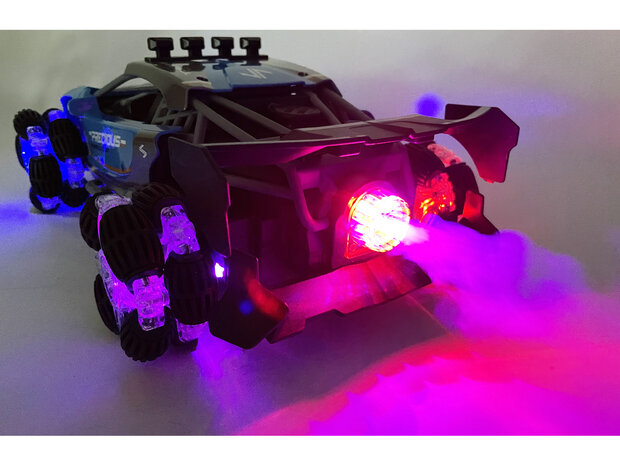 Burnout radiografisch bestuurbaar auto  1:12 blauw