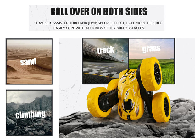 Rc Stunt Car Double Face Crawler 2in1 G