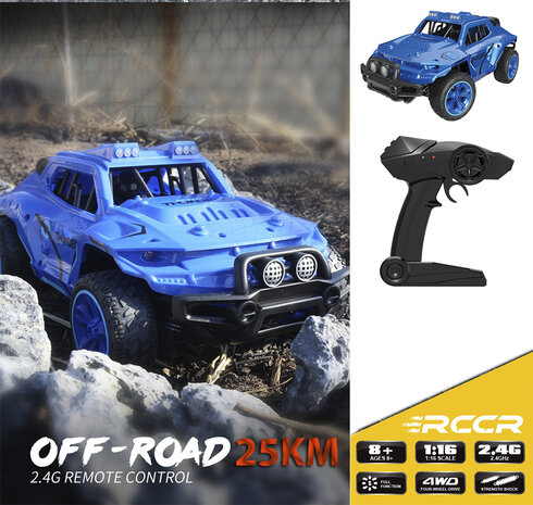 RTR 4x4 radiografisch auto Rally 25km/u 