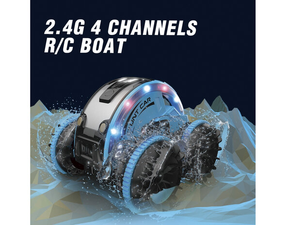 V&eacute;hicule chenill&eacute; RC amphibien 2en1 2.4Ghz