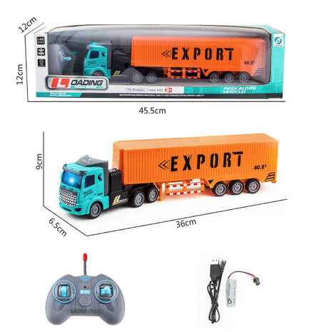 Rc Vrachtwagen met trailer  1:46 27MHZ