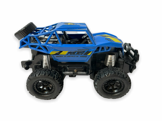 Voiture de police RC Rock Crawler - voiture jouet 1:28 - Voiture tout-terrain Storm