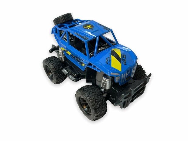 Voiture de police RC Rock Crawler - voiture jouet 1:28 - Voiture tout-terrain Storm