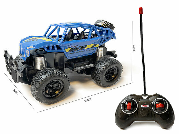 Voiture de police RC Rock Crawler - voiture jouet 1:28 - Voiture tout-terrain Storm