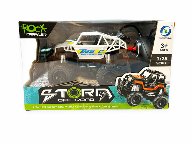 RC Police Car - Remote Controlled Rock Crawler - Toy Car 1:28 A