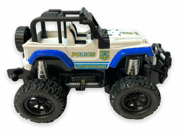 Voiture de police RC - Rock Crawler t&eacute;l&eacute;command&eacute; - Voiture jouet 1:28 - Storm 