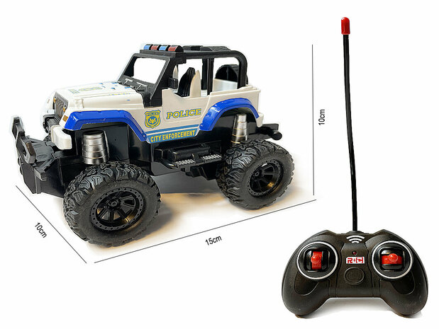 RC Politie auto - afstand bestuurbare rock crawler - speelgoed auto 1:28 - Storm 