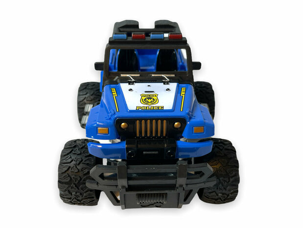 RC Politie auto - afstand bestuurbare rock crawler - speelgoed auto 1:28 - Storm off-road 