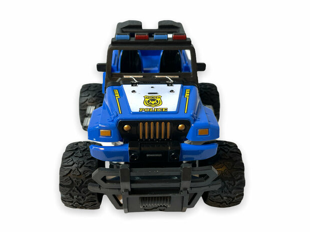 Voiture de police RC - Rock Crawler t&eacute;l&eacute;command&eacute; - Voiture jouet 1:28 - Storm Off Road 