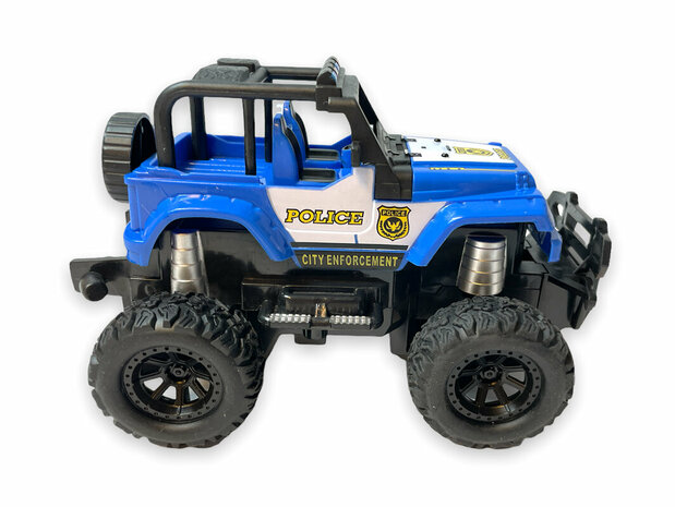 RC Politie auto - afstand bestuurbare rock crawler - speelgoed auto 1:28 - Storm off-road 