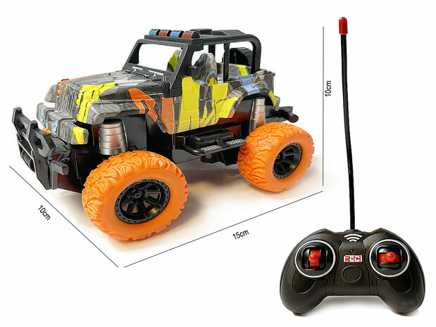 Voiture de police RC - Rock Crawler t&eacute;l&eacute;command&eacute; - Voiture jouet 1:28 - Storm Off Road Car