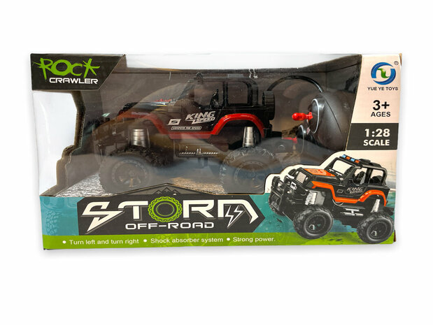 Rc Car - Remote Controlled Rock Crawler - Toy Car 1:28