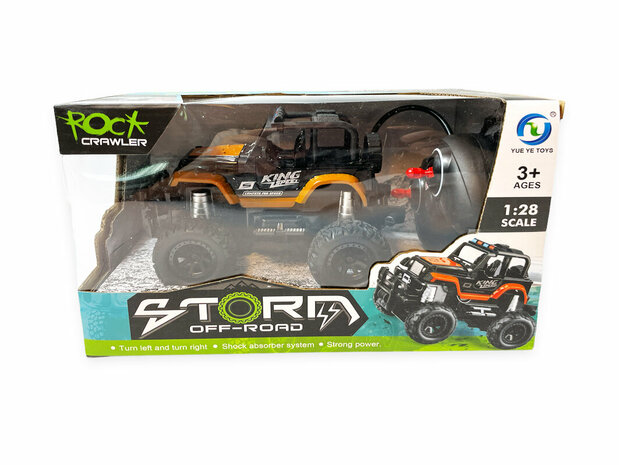 Rc Car - Ferngesteuerter Rock Crawler - Spielzeugauto 1:28 - Storm Off Road Car