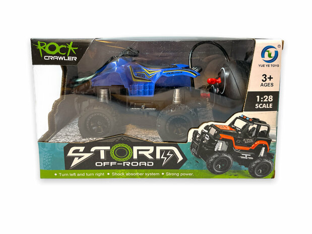 Rc Polite Quad - Ferngesteuerter Rock Crawler - Toy Quad 1:28 - Storm Offroad Quad