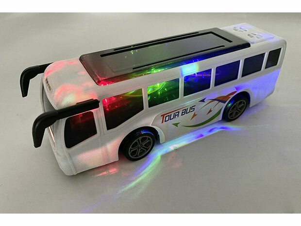 Bus Radio Contr&ocirc;l&eacute; - Lumi&egrave;re Led 3D - Jouet RC Tour Bus