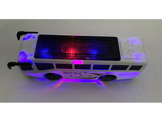 Bus Radio Contr&ocirc;l&eacute; - Lumi&egrave;re Led 3D - Jouet RC Tour Bus