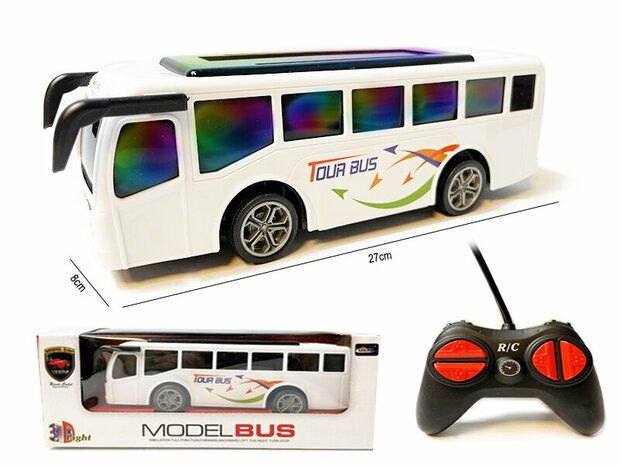 Radiografisch bestuurbare bus - 3D Led licht - RC Tour Bus speelgoed 