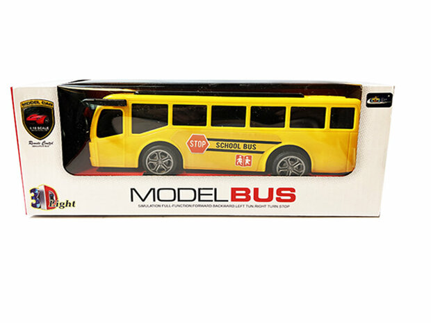 Autobus Scolaire Radio Contr&ocirc;l&eacute; - Lumi&egrave;re Led 3D - RC Bus Toys