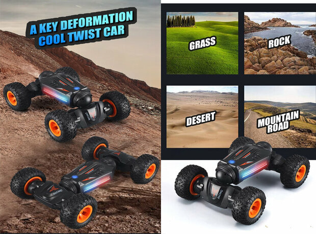 RC Twist car 2.4ghz - transform low/high - rc stunt car