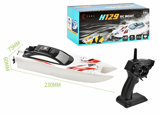 RC-Boot H129 - Funkgesteuertes Boot 2,4 GHZ - 1:47 gelb