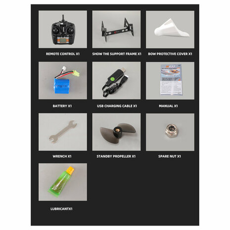 RC-Boot - Rennboot Maniac X - 20 km/h - 2,4 GHz