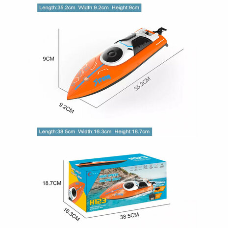 RC Boat - Speed ​​Race Boat - 20KM/H - 2.4Ghz - TKKJ H123