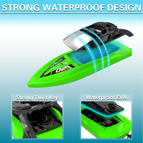 RC Boat for kids - H131 - rechargeable - 2.4ghz controllable - 10km/h