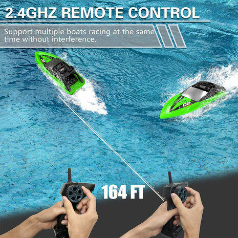 RC Boat for kids - H131 - rechargeable - 2.4ghz controllable - 10km/h