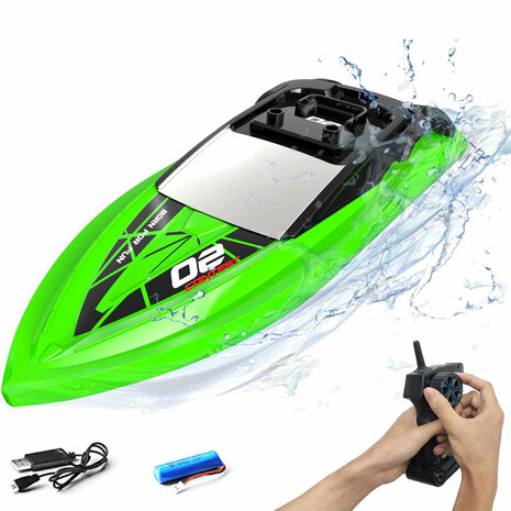 Bateau RC pour enfants - H131 - rechargeable - 2,4 GHz contr&ocirc;lable - 10 km/h