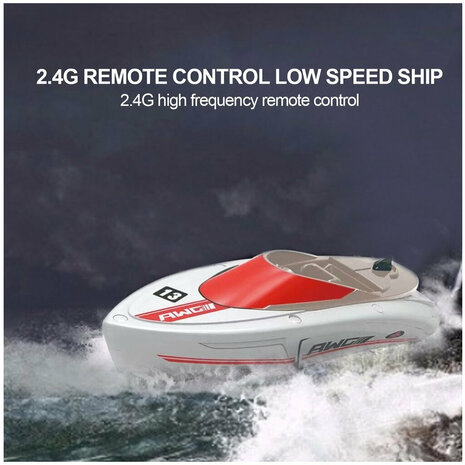 RC Boat - H133 TKKJ -10km/h - rechargeable - bateau contr&ocirc;lable 2.4ghz - 1:47