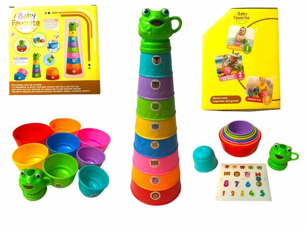 Toy baby stacking cups