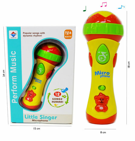 Speelgoed kinder microfoon met 12 muzikale instrumenten - Little Singer microphone 