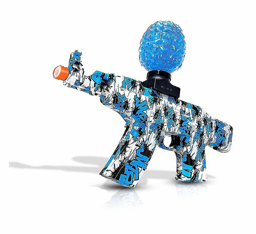 Gel Blaster AK47 - Luminous Silencer met Led licht - compleet set - oplaadbaar - 45 cm Blauw