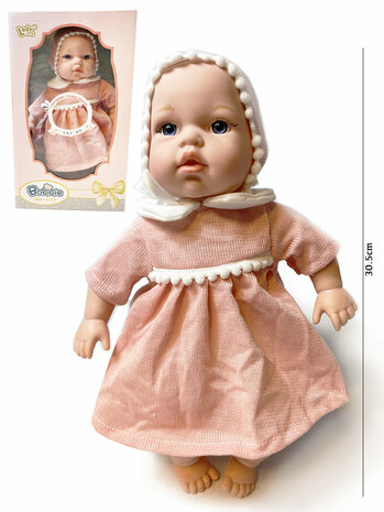 Baby doll Bonnie - Cute and soft cuddly baby doll - makes 12 baby sounds - 30.5CM