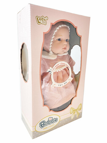 Babypuppe Bonnie - S&uuml;&szlig;e und weiche kuschelige Babypuppe - macht 12 Babyger&auml;usche - 30,5 cm