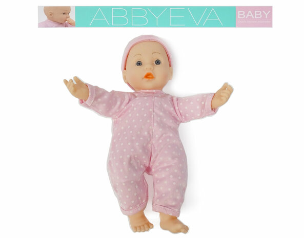 Baby Eva doll - toy baby doll with lunch table - incl. 8 accessories