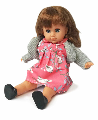 Nana Doll - speelgoed pop - met 12 baby geluiden 35CM Roze