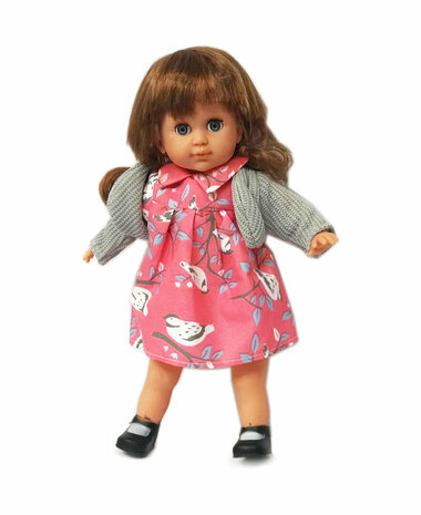 Nana Doll - speelgoed pop - met 12 baby geluiden 35CM Roze