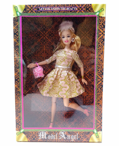 Toy doll with nice gala dress - Bridesmaid, gala, cocktail outfit 30CM