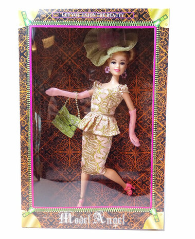 Toy doll with nice gala dress - Bridesmaid, gala, cocktail outfit 30CM