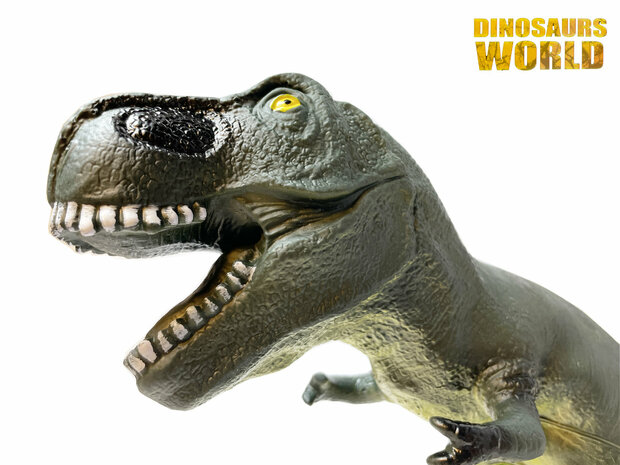 Dinosaurier T-Rex Spielzeug 56 cm - weicher Gummi - macht Dino-Ger&auml;usche - Dinoworld
