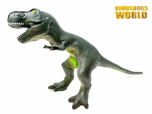  T-rex speelgoed dinosaurus - 56 cm - zacht rubber - met dino geluiden