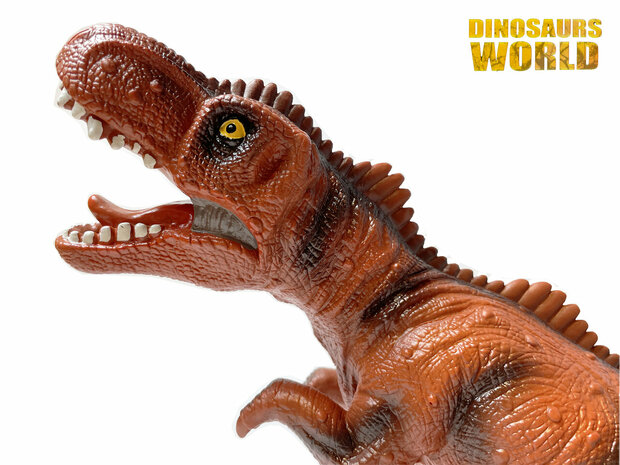 Giganotosaurus - makes dino sounds - Toy dinosaur 50 cm - soft rubber - Dinoworld