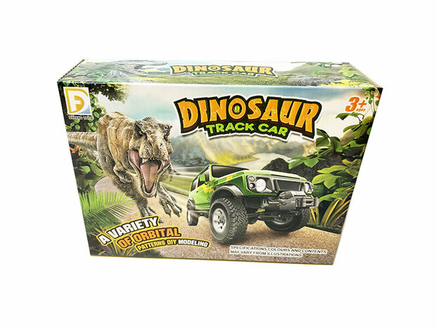 Dinosaurier-Rennbahn-Set - Dinosaurier-Rennbahn-Set 51-teilig - inklusive Dino mit Auto und Zubeh&ouml;r